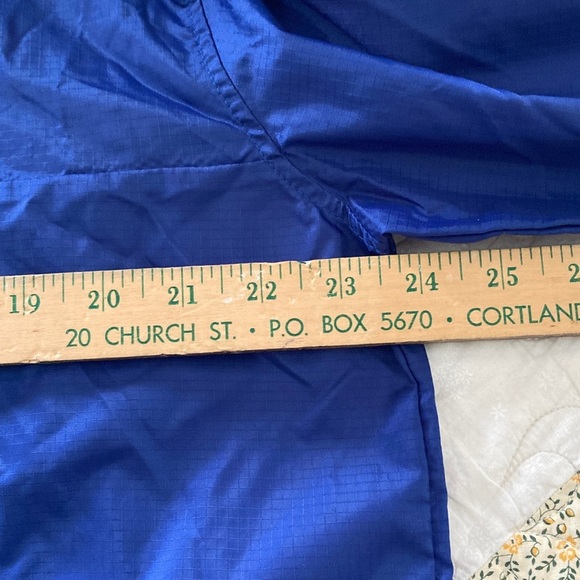 Peanuts x Aeropostale authentic collab mktg sample womens L Varsity Blue Nylon - Picture 7 of 13